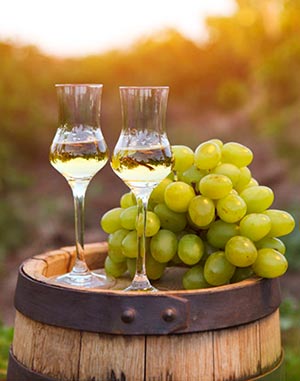 Two glasses of liquor or grappa glasses - Copyright: ClipDealer - dasha11